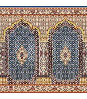 سجاده فرش محراب نقش(مدل ریز ماهی)