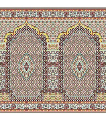 سجاده فرش محراب نقش(مدل ریز ماهی)
