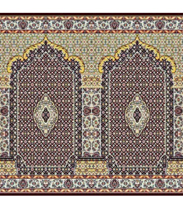سجاده فرش محراب نقش(مدل ریز ماهی)