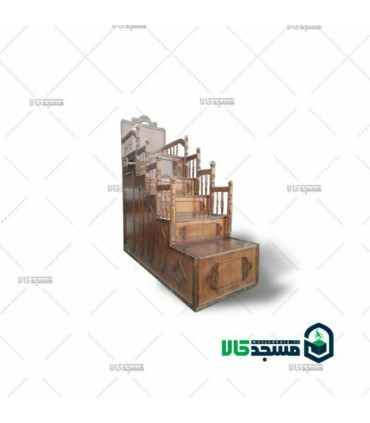منبر چوبی مسجد -  منبر چهار پله ای