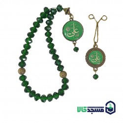 ست تسبیح 33 تایی و گیره روسری رزینی