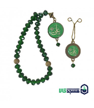 ست تسبیح 33 تایی و گیره روسری رزینی