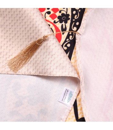 کتیبه پاناما تک عددی منقش با نام چهارسلام زیارت عاشورا زمینه کرم