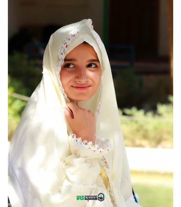 ست حجاب جشن تکلیف آستین دار (ست کامل نسیم )