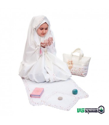 ست حجاب جشن تکلیف آستین دار (ست کامل نسیم )