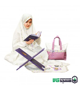 ست حجاب جشن تکلیف مدل ارغوان (آستین دار)