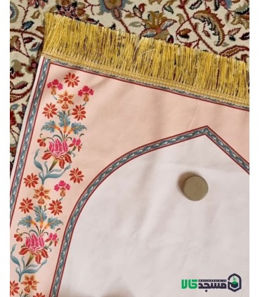 سجاده مخمل ریشه دار مدل یاس دخترانه