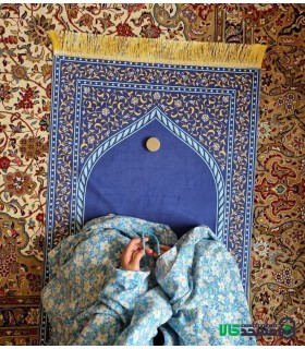 سجاده مخمل ریشه دار مدل یاس پسرانه