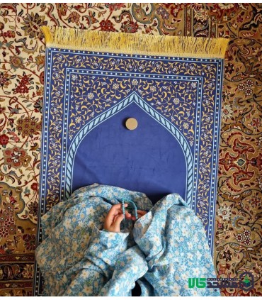 سجاده مخمل ریشه دار مدل یاس پسرانه