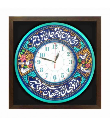 لوح نقش برجسته و ساعت طرح ای در درون جانم