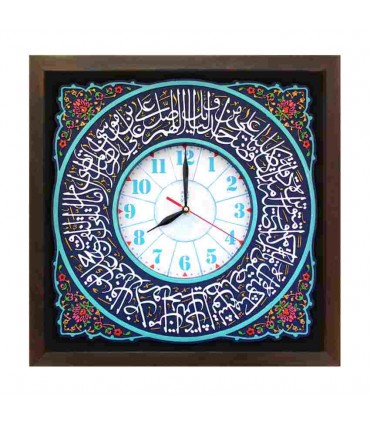 لوح نقش برجسته ساعت صلوات خاصه امام رضا علیه السلام