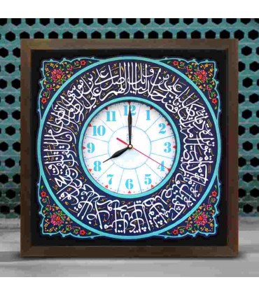 لوح نقش برجسته ساعت صلوات خاصه امام رضا علیه السلام