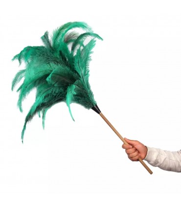 چوب پر حرمی با دسته چوبی رنگ سبز بزرگ