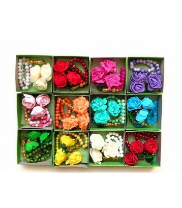 تسبیح سه گل طرح سنگ