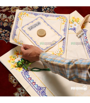 ست سجاده و کیف مخمل منجی طرح پسرانه