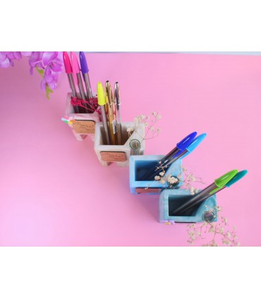 جاقلمی رومیزی با گلدان و متن سفارشی