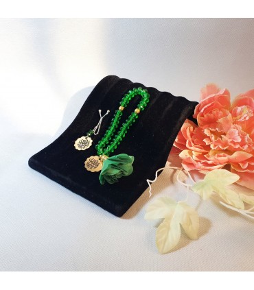 تسبیح کریستالی گلدار و مولتی دار