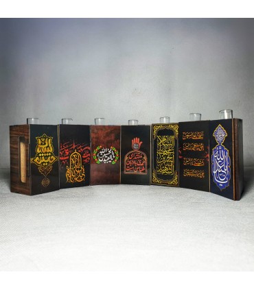 گلدان چوبی طرح‌دار