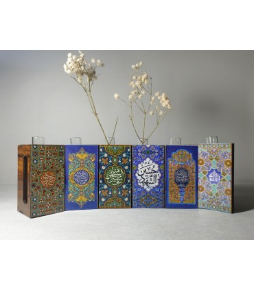 گلدان چوبی طرح‌دار