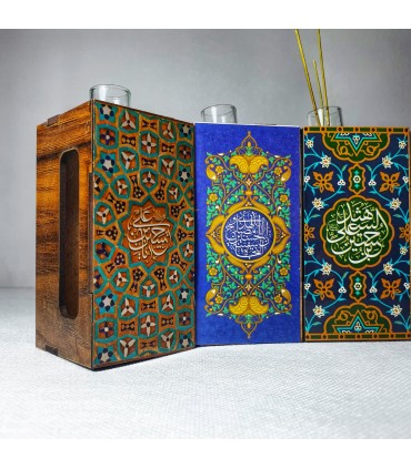 گلدان چوبی طرح‌دار