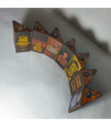 گلدان چوبی طرح‌دار