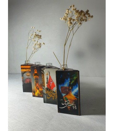 گلدان چوبی طرح‌دار