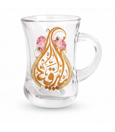 استکان کمر باریک دسته دار محرم یا رقیه علیه السلام شش عددی کد 0485