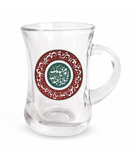 استکان کمر باریک دسته دار محرم لا یوم کیومک یا اباعبدالله شش عددی کد 2689