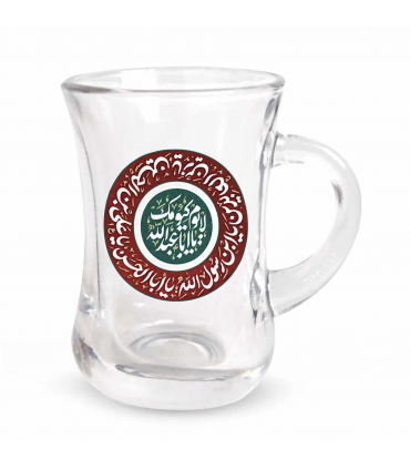 استکان کمر باریک دسته دار محرم لا یوم کیومک یا اباعبدالله شش عددی کد 2689