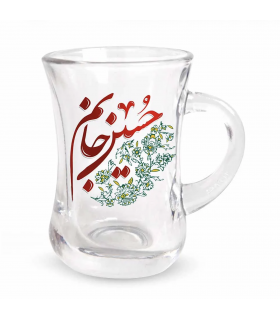 استکان کمر باریک دسته دار محرم حسین جانم شش عددی کد 2685